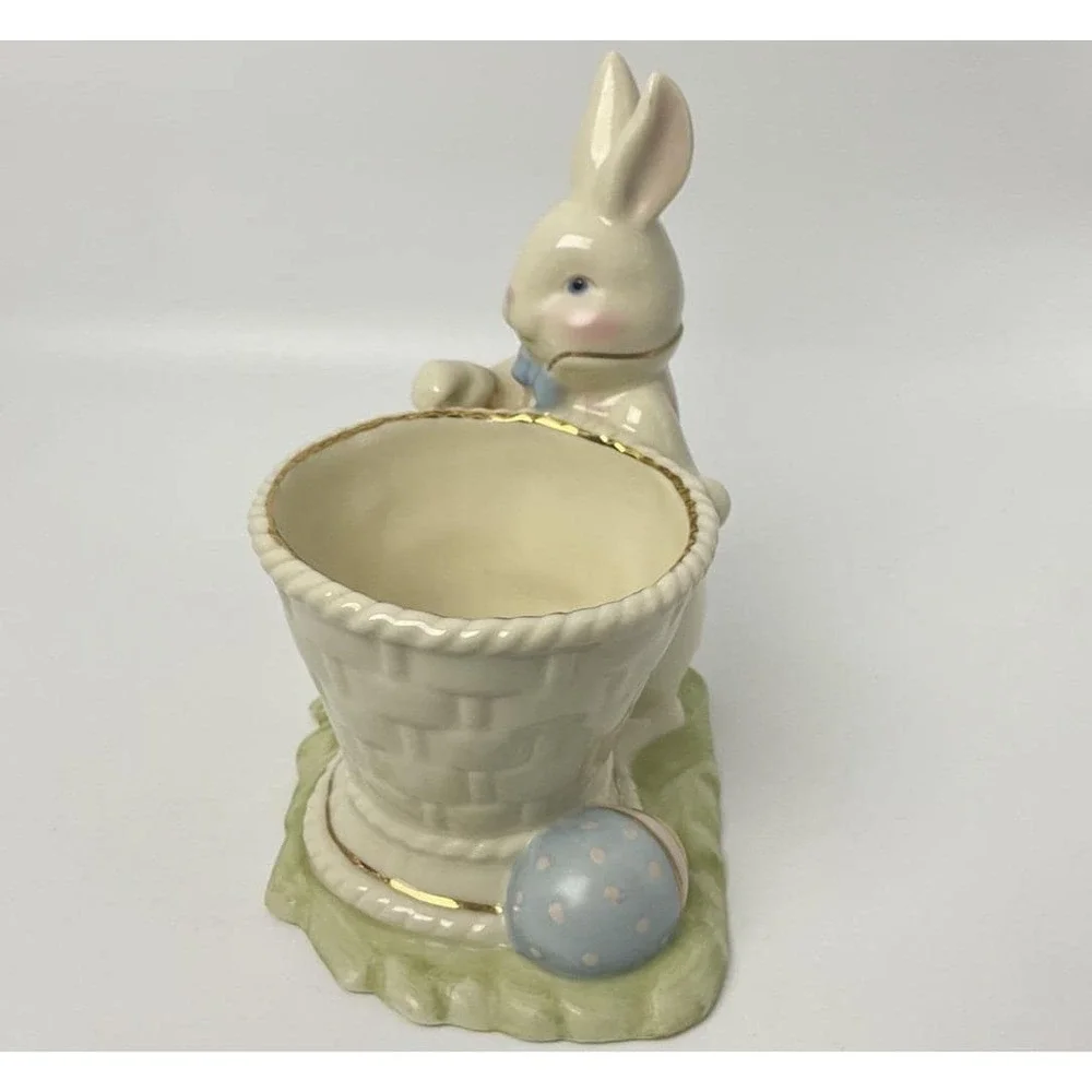 VTG Lenox Occasions Easter Bunny Votive Candle Holder Ceramic NO BOX 5.5